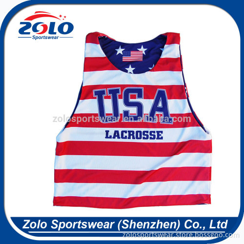 custom design team man reversible sublimation lacrosse Tank Tops